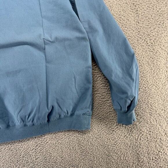 Vintage Sweater Polo Shirt Men's XL Blue Popover Mob Collared Crest Preppy 90s - Picture 9 of 10